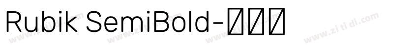 Rubik SemiBold字体转换